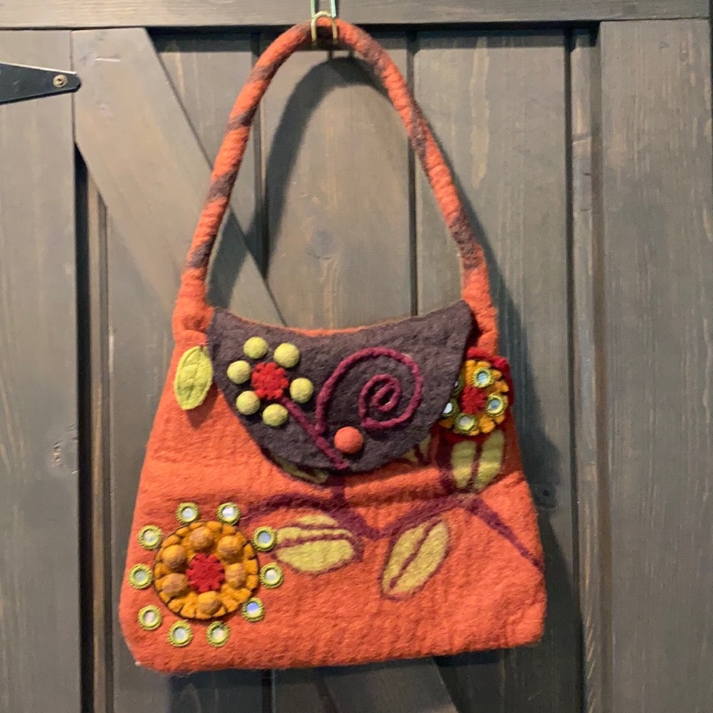 Rising Tide 100% Wool Purse